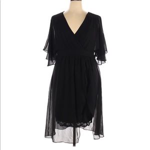City Chic Love Affair Chiffon Overlay Dress